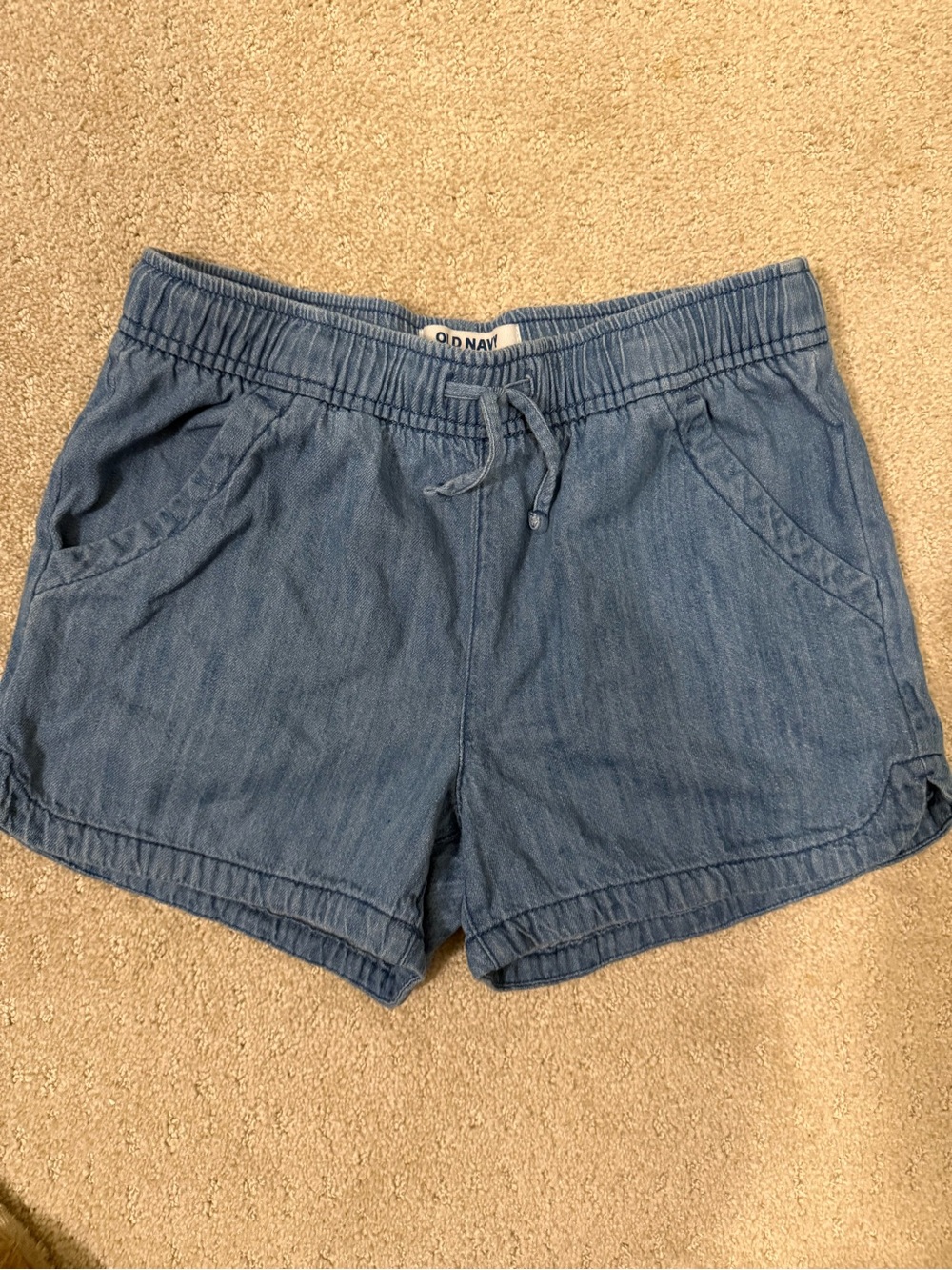 Old Navy Girls' Chambray Drawstring Shorts - Blue